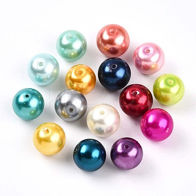 Baking Paint Pearlized Glass Pearl Beads HY-Q003-12mm-M01-1