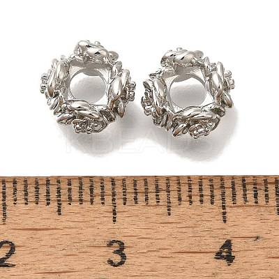 Brass Micro Pave Cubic Zirconia Beads KK-Q001-18P-1
