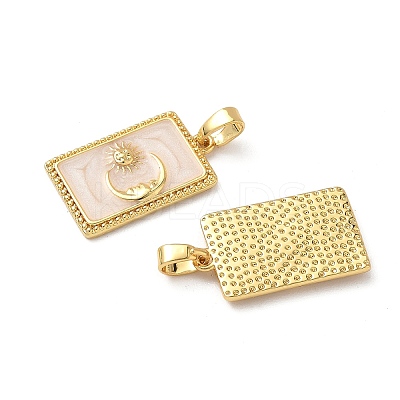 Brass Enamel Pendants KK-P334-10G-02-1