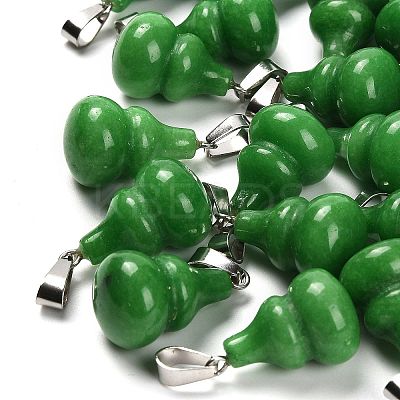 Dyed Natural White Jade Pendants G-B127-03P-18-1