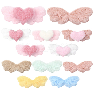 50Pcs 10 Styles Wing Imitation Rabbit Hair Ornament Accessories DIY-SC0032-27-1