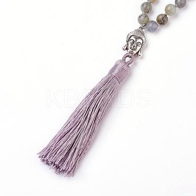 Tassel Pendant Necklaces NJEW-P191-A04-1