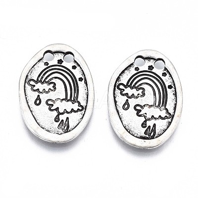 Tibetan Style Alloy Links Connectors PALLOY-Q441-062-RS-1