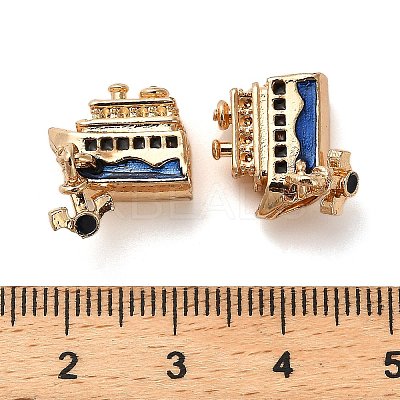 Alloy Enamel European Beads FIND-Q115-05G-1