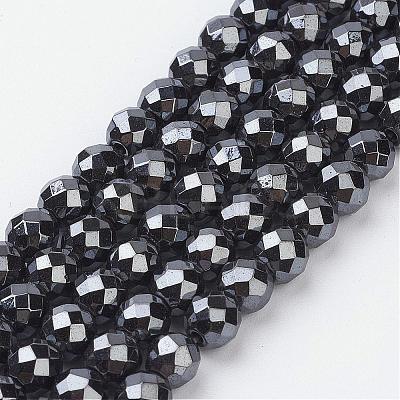 Non-Magnetic Synthetic Hematite Beads Strands HEMA-8D-1-1
