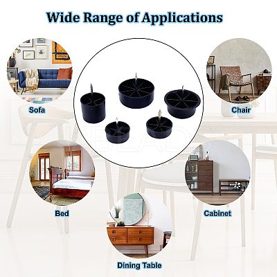25Pcs 5 Style Plastic Furniture Glide AJEW-GF0006-12-1