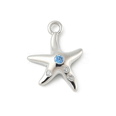 Brass Micro Pave Cubic Zirconia Charms KK-M326-20B-P-1