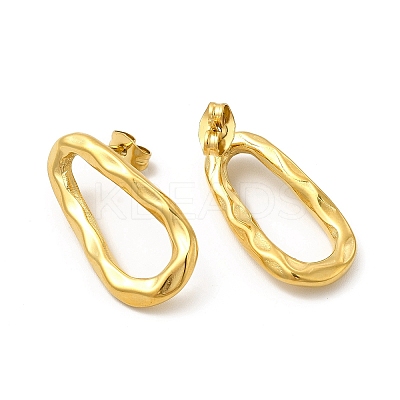 Ion Plating(IP) 304 Stainless Steel Stud Earrings for Women EJEW-I281-38G-1