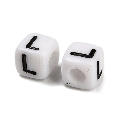 Opaque Acrylic Beads OACR-S076-01L-1