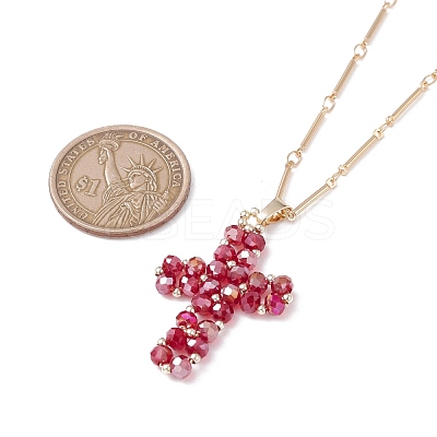 Sparkling Cross Pendant Necklace for Women X1-NJEW-TA00015-1