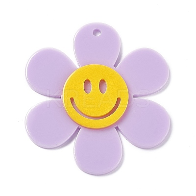 Opaque Acrylic Big Pendants OACR-P012-B02-1