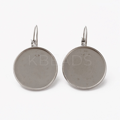 Tarnish Resistant 304 Stainless Steel Leverback Earring Findings STAS-L253-005A-P-1