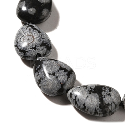 Natural Snowflake Obsidian Beads Strands X-G-I377-A28-1
