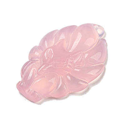 Dyed Natural Agate Carved Pendants G-A098-01A-1
