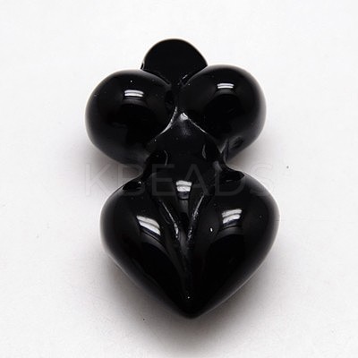 Natural Obsidian Pendants X-G-D448-05-1