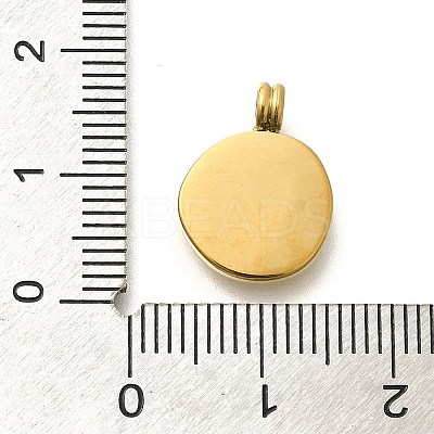 Ion Plating(IP) 304 Stainless Steel Pave Shell Pendants STAS-K263-61G-1