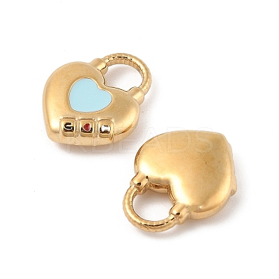304 Stainless Steel Enamel Pendants STAS-P380-07G-01-1