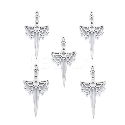 Non-Tarnish 201 Stainless Steel Pendant STAS-B027-32P-1