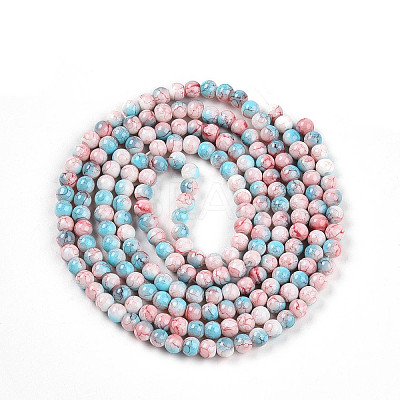 Baking Paint Glass Beads Strands DGLA-N003-4mm-C03-1