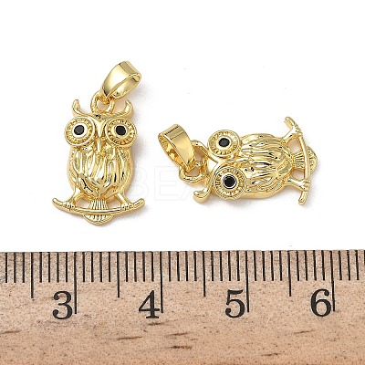 Brass Micro Pave Cubic Zirconia Pendants KK-F924-04G-1