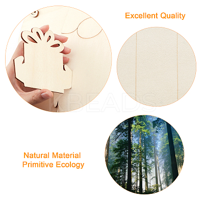 Unfinished Laser Cut Natural Wood Door Hanging Decoration for Front Door Decoration WOOD-GF0001-61-1