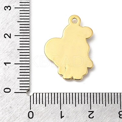 304 Stainless Steel Enamel Pendants STAS-P427-05B-G-1