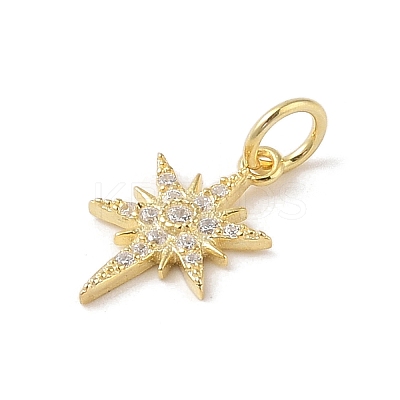 925 Sterling Silver Pave Clear Cubic Zirconia Star Charms STER-K181-01D-G-1