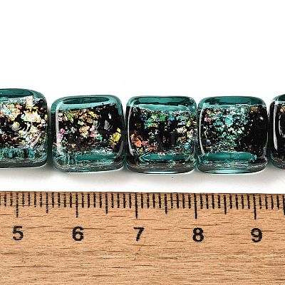 Handmade Dichroic Foil Glass Beads Strands DICH-U001-07D-1