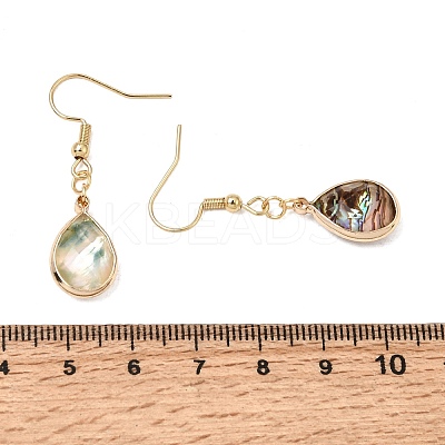 Natural Paua Shell Dangle Earrings EJEW-JE06274-06-1