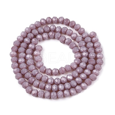 Opaque Solid Color Imitation Jade Glass Beads Strands EGLA-A044-P4mm-D13-1