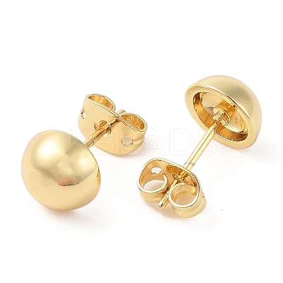 Rack Plating Brass Stud Earrings for Women EJEW-G394-18C-G-1