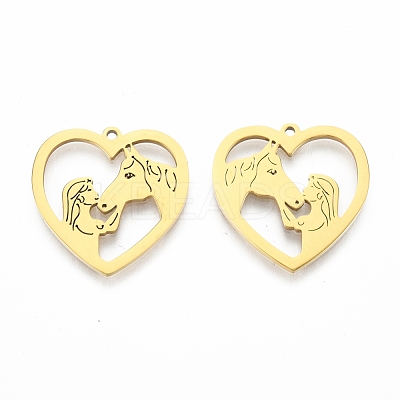 Ion Plating(IP) 201 Stainless Steel Pendants STAS-N098-118LG-1