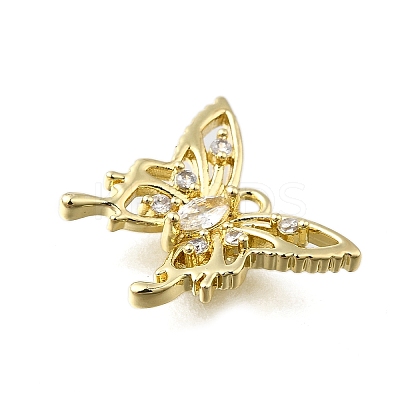 Brass Micro Pave Cubic Zirconia Charms LS-KK-Q048-04G-1