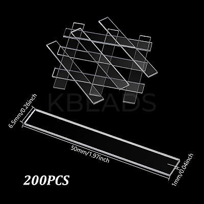 200Pcs Transparent Acrylic Sheets FIND-GA0007-20A-1