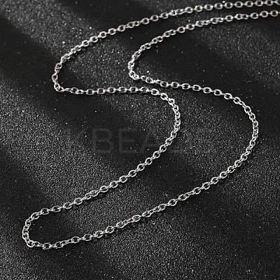 Non-Tarnish 304 Stainless Steel Cable Chain for Necklace LS-STAS-E052-61P-50cm-1