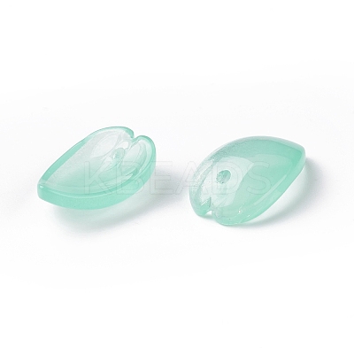 Transparent Spray Painted Glass Pendants GLAA-S183-15-1