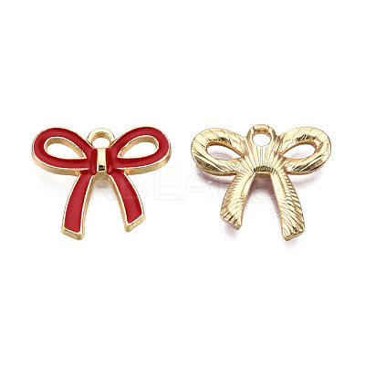 Light Gold Plated Alloy Pendants ENAM-T009-40B-1