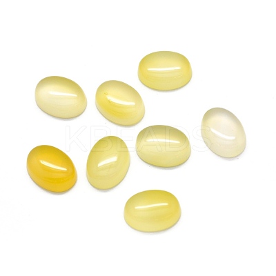 Natural Yellow Agate Cabochons G-O175-30D-01-1