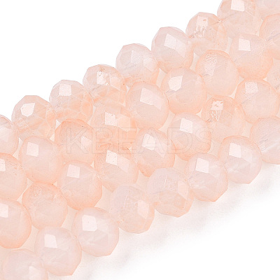 Two-Tone Imitation Jade Glass Beads Strands LS-GLAA-T033-01B-02-1