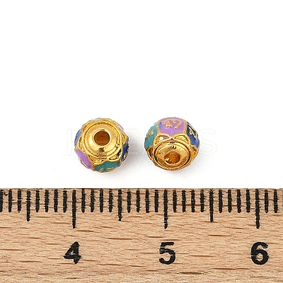 Brass Enamel Beads KK-Q081-07A-MG-1