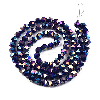Electroplate Opaque Glass Beads Strands EGLA-T019-05J-1