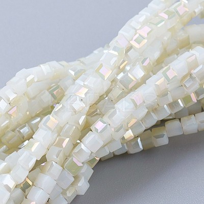 Electroplate Glass Beads Strands EGLA-F121-HR-B01-1
