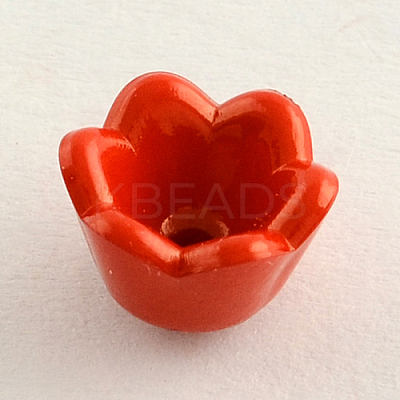 Opaque Acrylic Flower Bead Caps X-SACR-Q099-M45-1