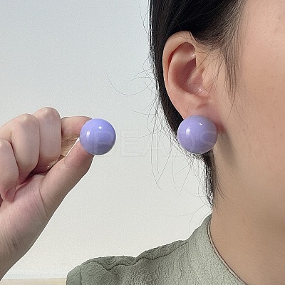 Alloy Resin Stud Earrings FS-WGD88C2-06-1