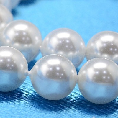 Round Shell Pearl Bead Strands BSHE-L011-12mm-A013-1