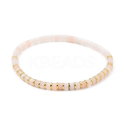 Natural Pink Aventurine Stretch Beaded Bracelets BJEW-JB05496-05-1