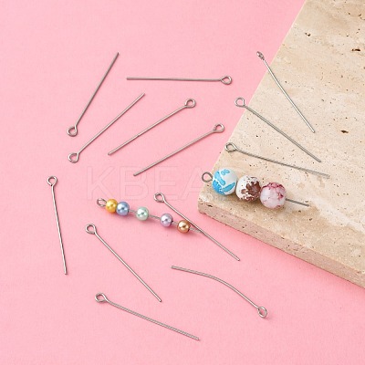 Tarnish Resistant 304 Stainless Steel Eye Pin X-STAS-R045-35mm-1