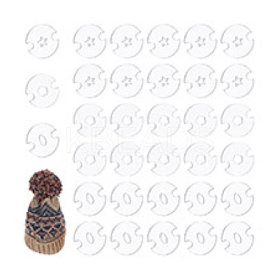 60Pcs 3 Shapes Acrylic Knitted Hat Making Fastener Tool FIND-GA0004-03-1