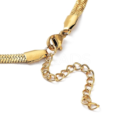 304 Stainless Steel Herringbone Chain Necklaces LS-NJEW-P282-02G-1