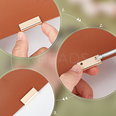 18Pcs 3 Colors Zinc Alloy Bag Decorative Edge Buckles FIND-WR0008-66-1